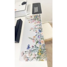 Watercolor Wildflower Art Large Gaming Mouse Pad 31"x11.5" For Floral  Nature