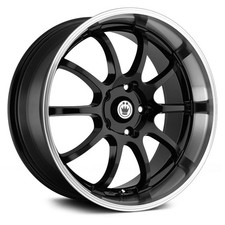 Konig Lightning Wheels 17x7 40 5x114.3 73.1 Black Rims Set Of 4