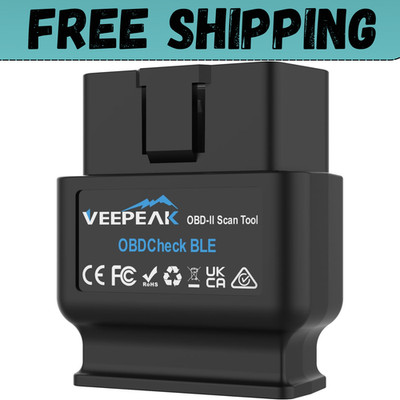 Veepeak OBDCheck BLE+ Bluetooth 4.0 OBD2 Scanner for iOS & Android, Car Code for