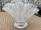 Fenton Vintage Acid Etched San Toy Fan Vase. Unmarked, No Damage