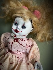 OOAK Gothic Creepy Horror Halloween Clown Porcelain Doll 