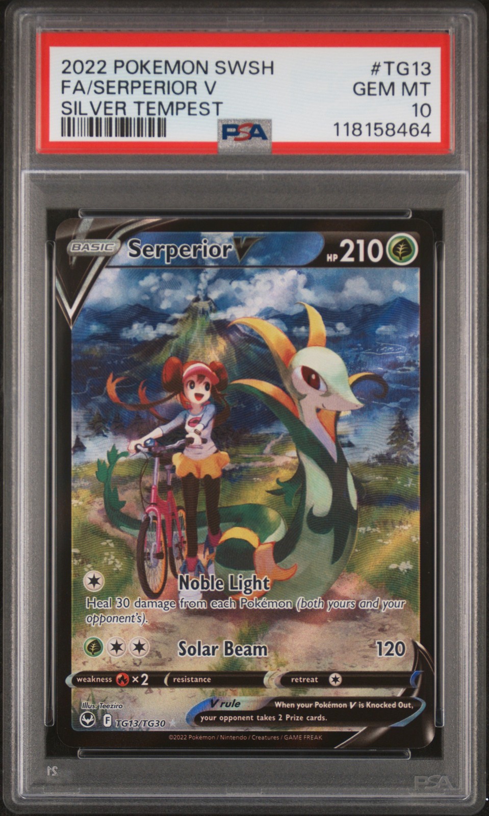 PSA 10 Pokemon TCG 2022 SWSH Silver Tempest #TG13 Fa/Serperior V GEM MT