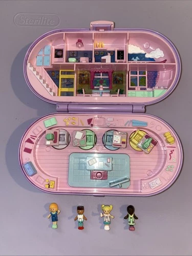 Vintage 1992 Polly Pocket Stampin' School Complete Playset Bluebird Toys