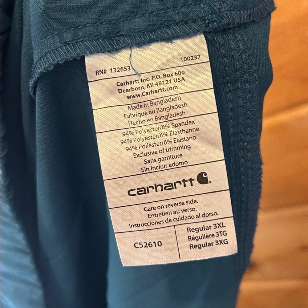 Carhartt force essentials jogger scrub pants in Caribbean blue thumbnail 6
