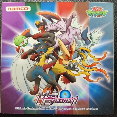 Sticker - Japan Pokemon - Namco XY era - Mega Lucario Mewtwo Gardevoir