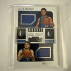 2018-19 Panini Contenders Luka Doncic and Jalen Brunson Rookie Dual Patch Card.