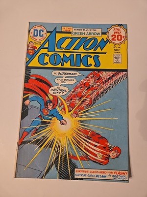 DC Action Comics #441 Superman The Flash The Weather Wizard+ Green Arrow est VG