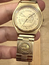 Bulova Accutron State Farm 50th Anniversary Mens Watch 1979 New Battery 10K RGP