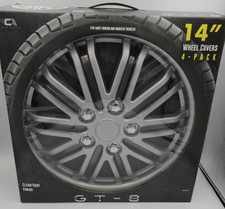 Custom Accessories Gt-8 14 Wheel Covers Hubcaps 4-pack Silver 94926 New Custom Accessories Gt-8 14 Wheel Covers Hubcaps 4-pack Silver 94926 New