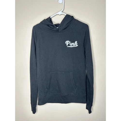 UNDERCOVER Felpa con cappuccio donna taglia media Victoria’s Secret rosa nera logo senza perizoma