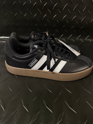 Adidas VL Court 3.0 Women s Size 8.5 Black White Gum Sole Sneakers ID8796 NWT