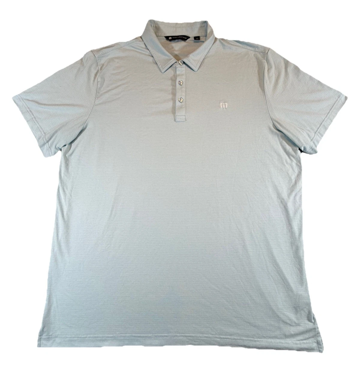 Travis Mathew Short Sleeved Light Blue Performance Polo Golf Shirt Men's XXL