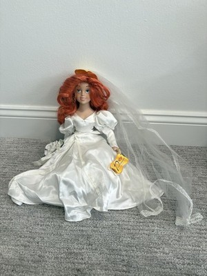 Disney Little Mermaid Ariel Fashion Doll Light Complexion White Wedding Dress 