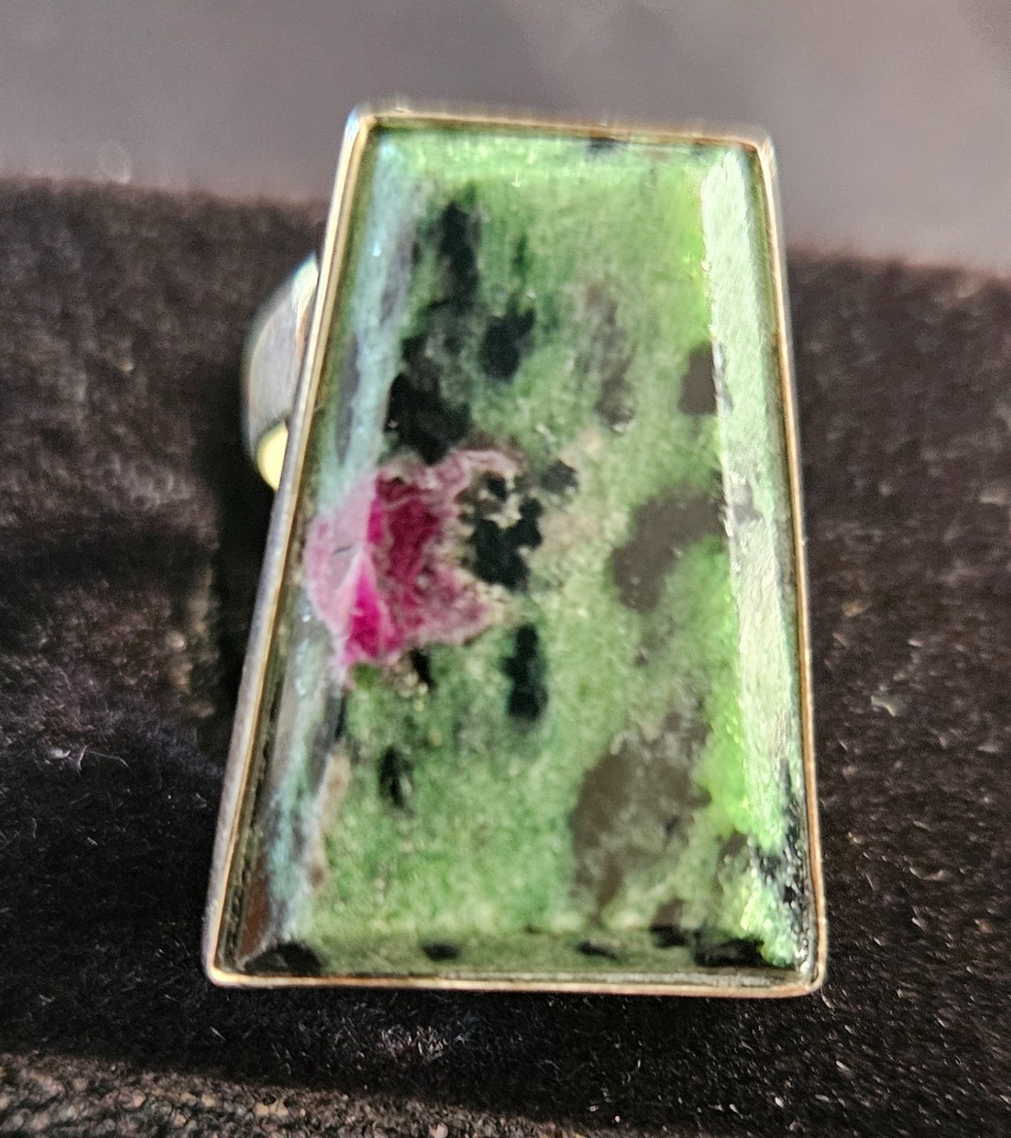 Jay King Ruby-Zoisite 925 Sterling Silver Wide Ba… - image 1