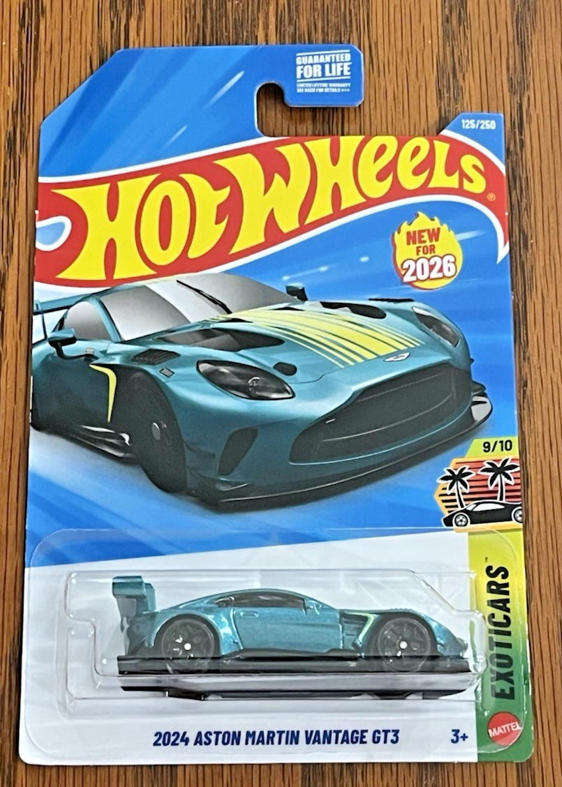 Aston 3　その他オマケ 2024 ASTON MARTIN VANTAGE GT3 HOT WHEELS EXOTICARS 9/10 #125 | eBay