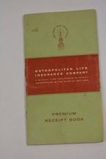 METROPOLITAN LIFE INSURANCE Premium Receipt book 1960