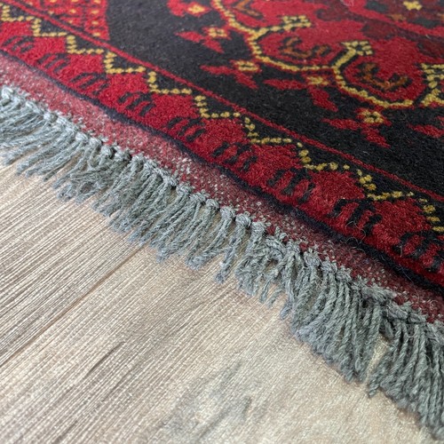 72 x 45cm Vintage Handmade Afghan Carpet Door Bath Mat Small Oriental Wool Rug - Picture 6 of 19