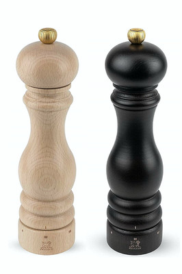Peugeot Paris U'Select Zirlion Salt And Pepper Mill 9'' Set Natural And Chocolate