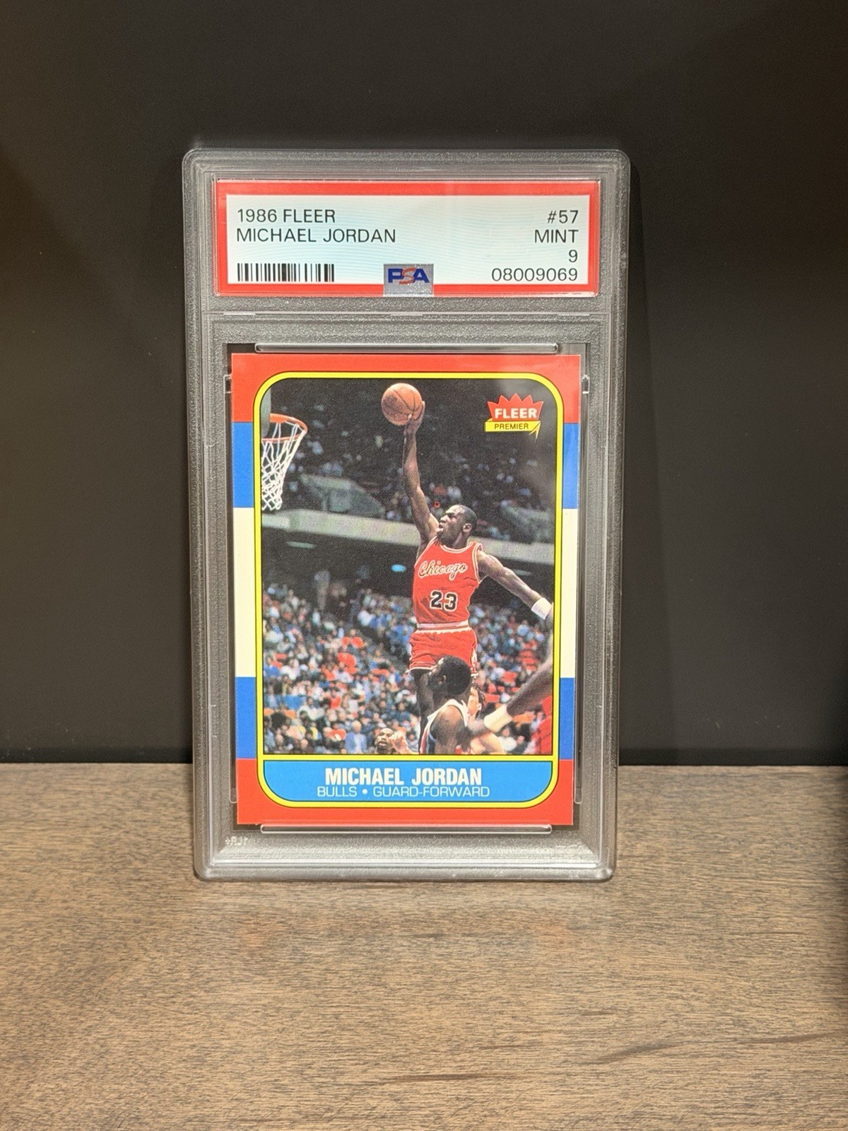 1986 Fleer Fleer Michael Jordan Rookie #57 Chicago Bulls PSA Mint 9 WOW!