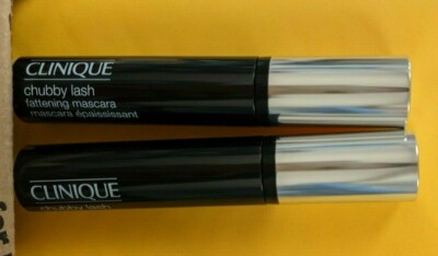 Lot 2 Clinique Chubby Lash Fattening Mascara 01 Jumbo Jet 0.3oz/9ml Ea Full Size