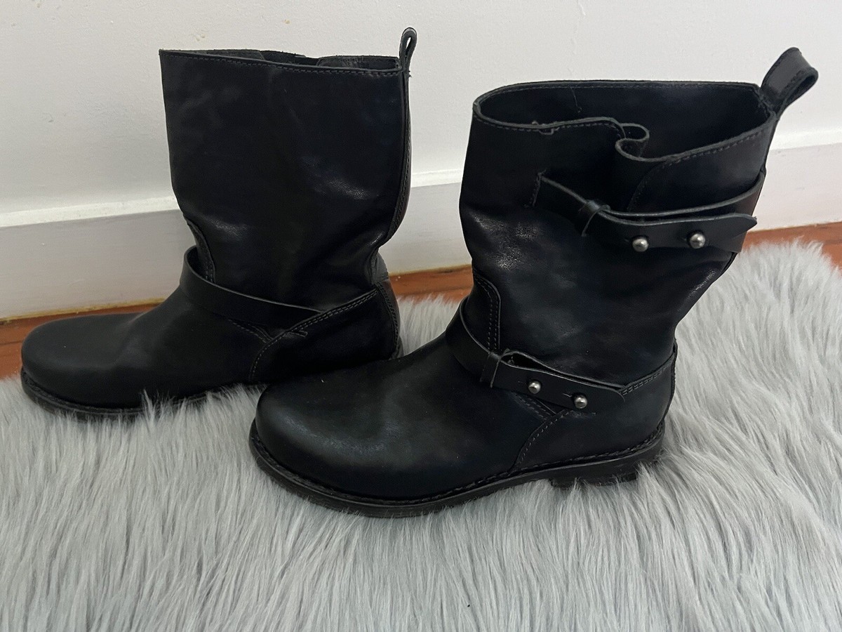 【関税込み】rag & bone ブラック RB Moto レースアップブーツ Rag & Bone Womens RB Studded Pull on Moto Boots Black