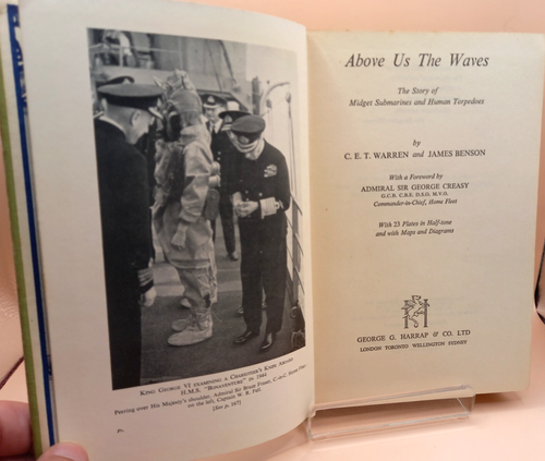 ‘Above Us The Waves’ Midget Sub & Human Torpedo Hardback Book 1953 Reprint