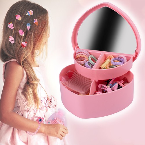 MalPlay Kinder Haarstyling-Set Haarschmuck Perlen, Haarspangen Radiergummis Haar - Bild 6 von 11