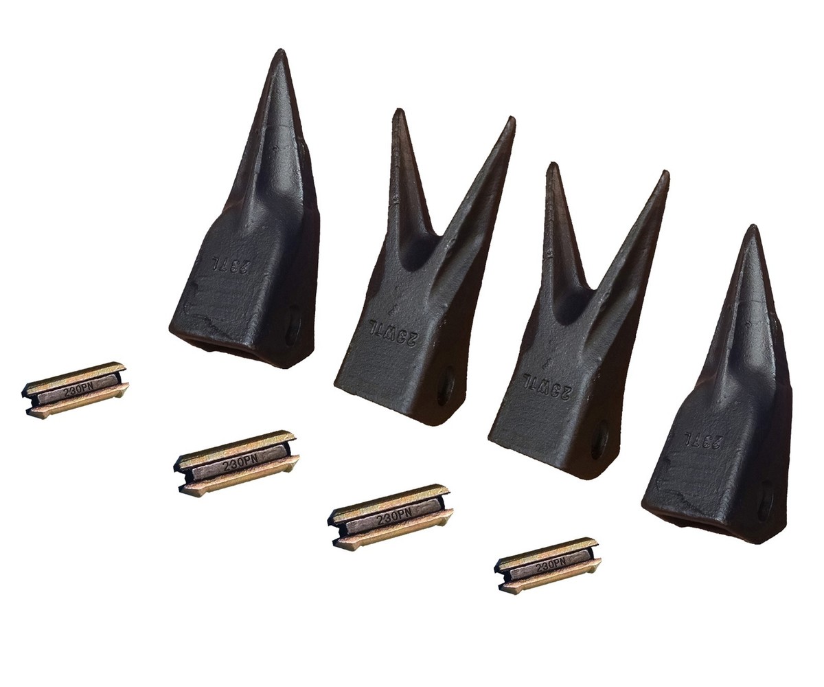 Set ot 4 - Backhoe / Mini Excavator Twin/Single Tiger Teeth w