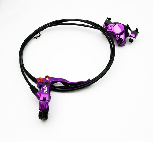 Juego de frenos de disco hidráulicos para bicicleta de montaña Juin Tech DB2 con rotores de 160 mm púrpura - Imagen 5 de 13