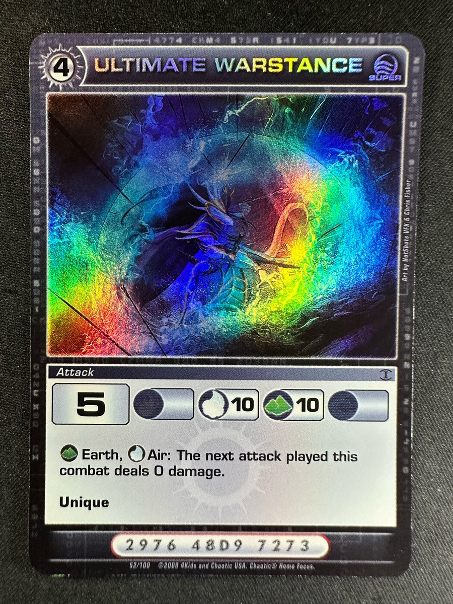 Chaotic Ultimate Warstance 52/100 TOTT 1st Edition Super Rare