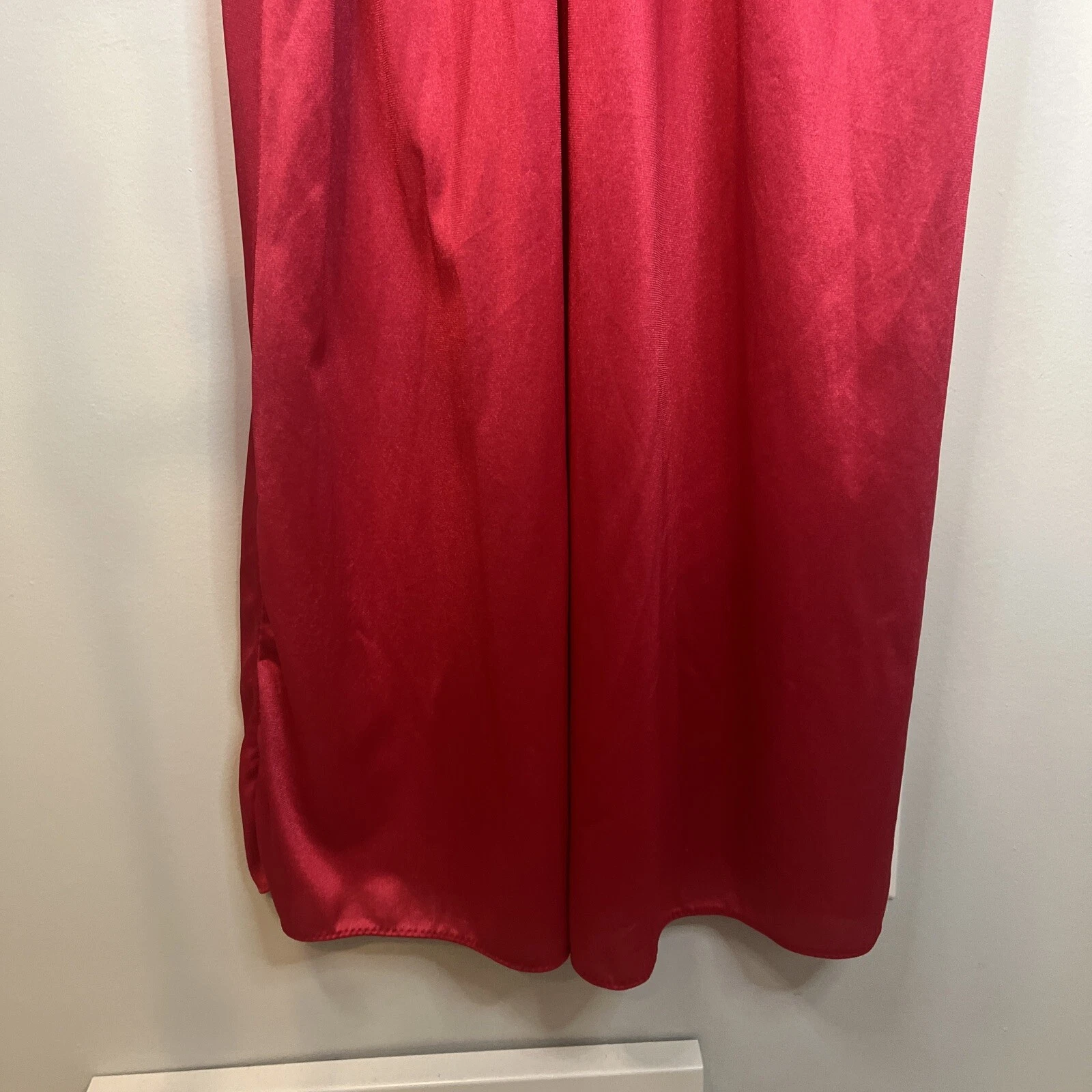 VALENTINO Abito lungo vintage Tom Bezduda per Barad nylon scollo a cuore rosa slip medio