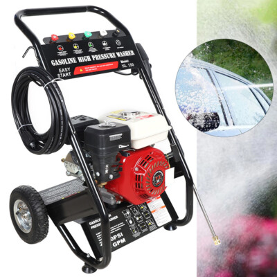 190 bar 6.5PS 4900 Watt Profi Benzin Hochdruckreiniger Benzinmotor Dampfstrahler