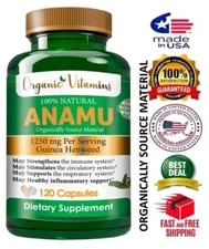 Anamu Natural Supplement. Detoxifier & Immune Support. 1250 mg. 120 cap organic