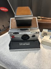 Vintage Leather Polaroid SX-70 Land Camera Instant Film, Case, 2 Flash Packs