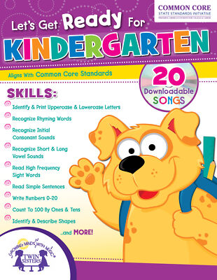 NEW 256-Page Let's Get Ready for Kindergarten Educational Workbook