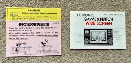 Nintendo CGL Game & Watch 'Fire Attack' 1982 - ALL Original Packaging! - Picture 6 of 8