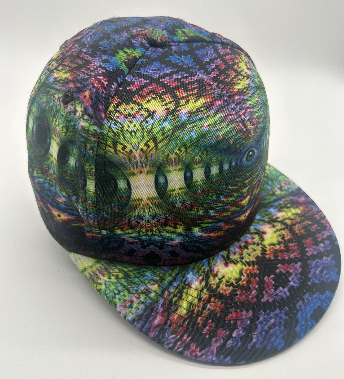 Psychedelic Rave Snapback Hat - image 3