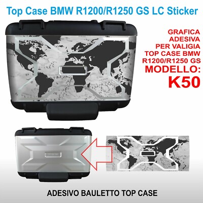 BMW R1200 R1250GS (Black Globe) Miscellaneous Top Case Suitcase Sticker Bags Stickers