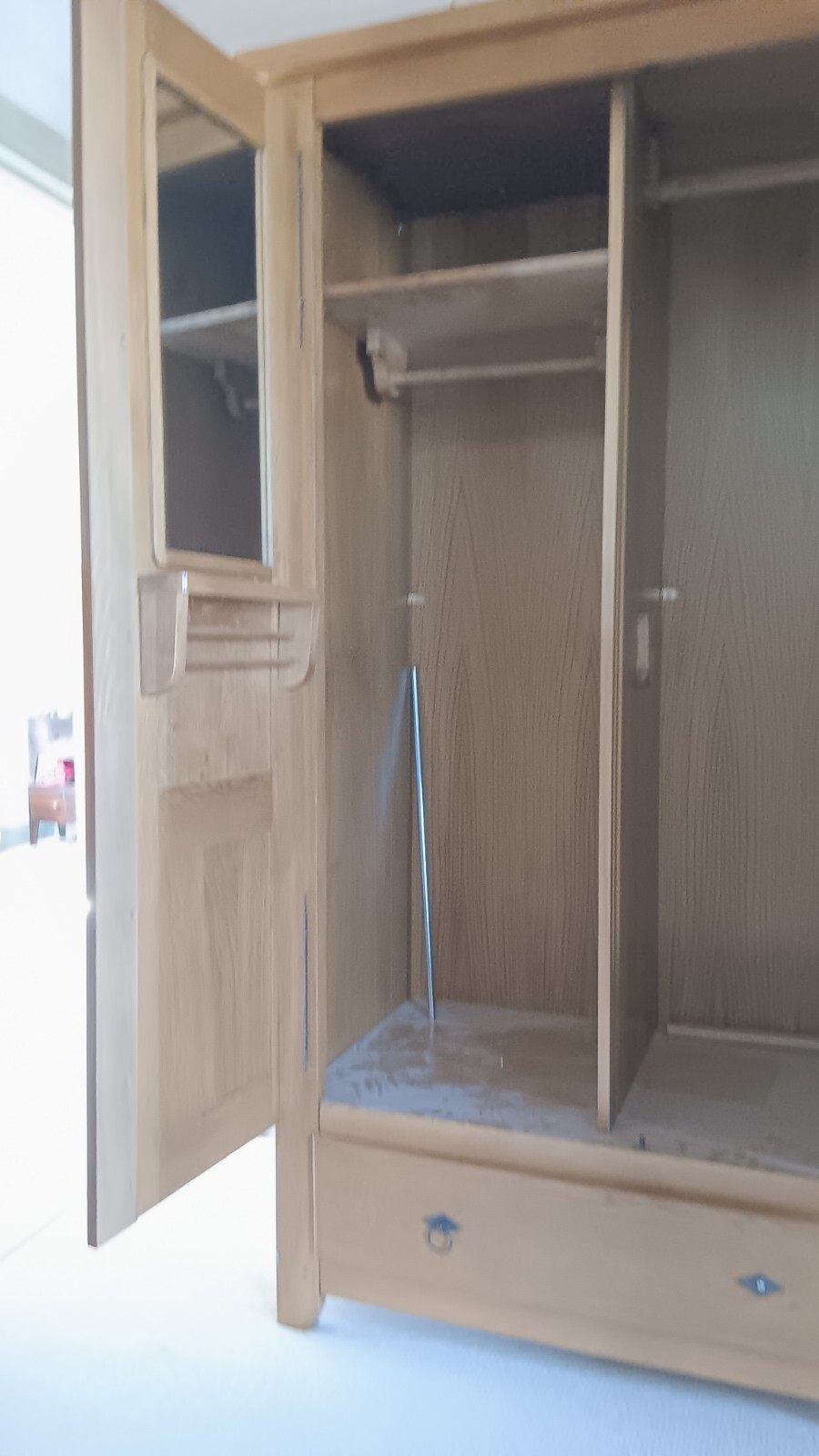 Stunning solid oak vintage wardrobe eBay