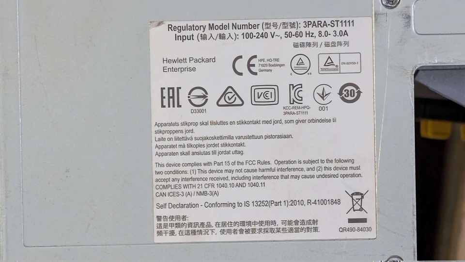 HPE 3PAR StoreServ 8000 24-Bay SFF 12Gb SAS Drive Enclosure 756484-001 - Image 3 of 3
