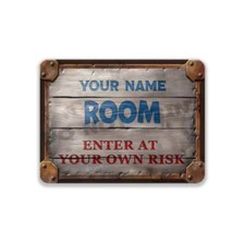 Personalized Boys Room Sign Bedroom Door Kids Childs Gift Any Name Custom 9x12