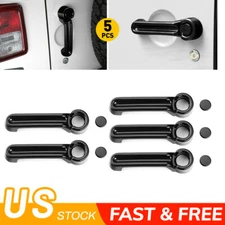 For JEEP Wrangler JK 07-17 Black 4Dr Exterior Door Handle & Tailgate Cover Trim