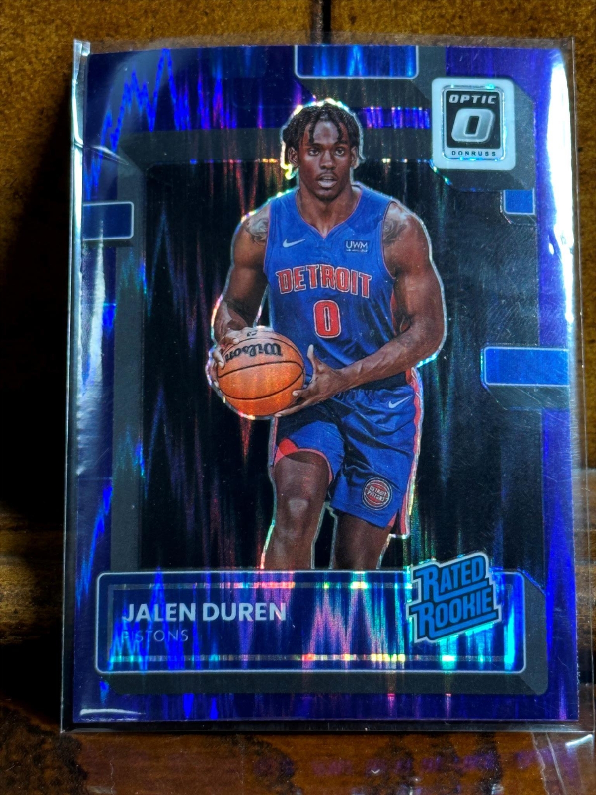 2022-23 Donruss Optic - Jalen Duren Purple Flash Prizm RC #227 Detroit Pistons