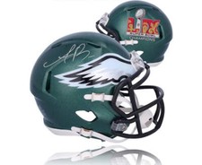 AJ Brown Philadelphia Eagles Autographed Super Bowl LIX Champions Football Helme
