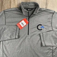 The North Face Tech 1/4 Fleece Jacket Asphalt Heather Gray Men's XL Logitech