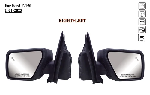 Pair Right+Left Side Mirror with BLIS and Light Manua Fold  for 21-25 Ford F-150