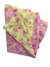 Pottery Barn Kids Pink floral Reversible Twin Duvet cover girl bedroom summer