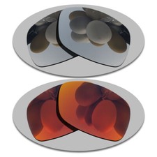 Silver Fire Red Polarized Replacement Lenses For-Oakley Ravishing