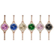 Womens Casual Bracelet Watch Diamond Small Round Face Analog Quartz Ladies Watch