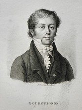 BOURGUIGNON PORTRAIT ENGRAVING 19th century